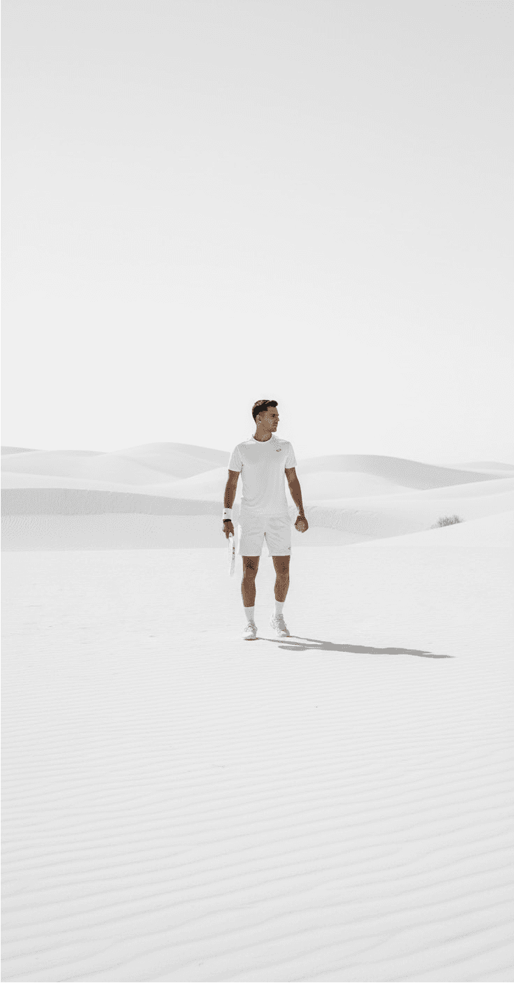 Man White Desert